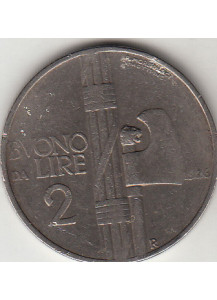 1926 Buono Da 2 Lire Circolata Vittorio Emanuele III Rara